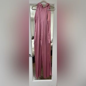 Something navy, light pink jumpsuit with belt! So cute!